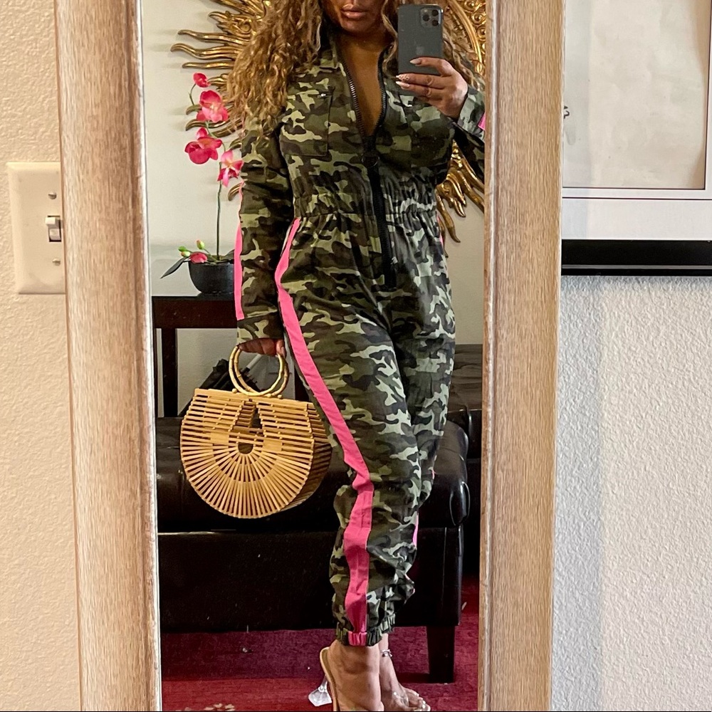 Fashion nova camp jumpsuit.